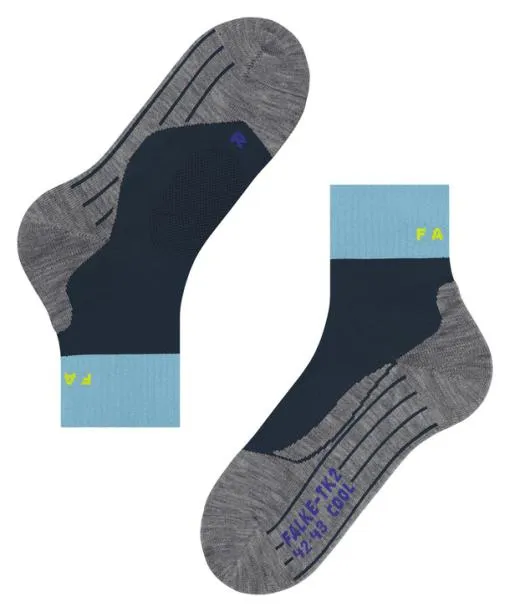 Men TK2 Explore Cool Short Men Trekking Short Sock Navy FALKE Hiking Socks
