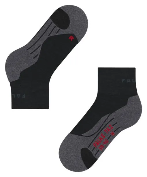Men TK2 Explore Short Men Trekking Short Sock Black FALKE Hiking Socks