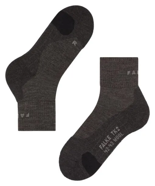 Men TK2 Explore Wool Short Men Trekking Socks Smog FALKE Hiking Socks