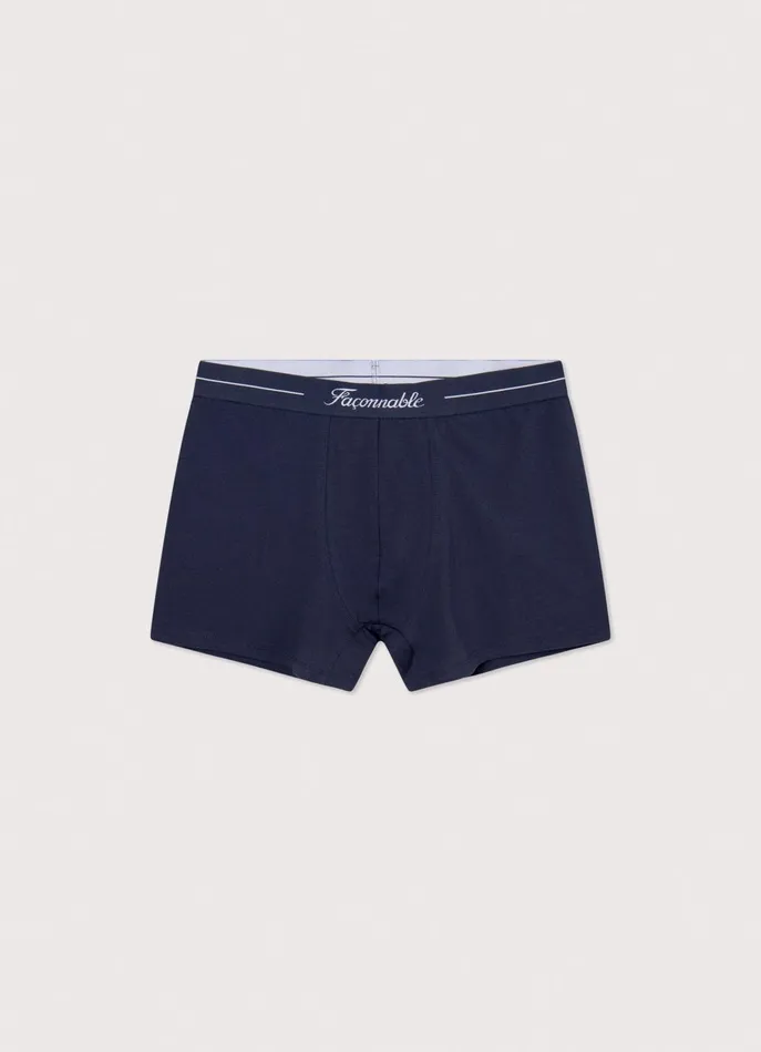 Men Underwear Faonnable Pack Of 2 Boxer Trunks Navy