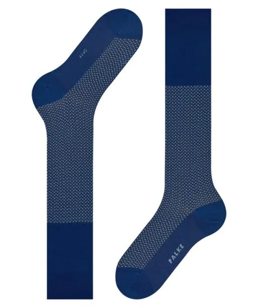 Men Uptown Tie Men Kneehigh Socks Royal Blue FALKE Knee High Socks