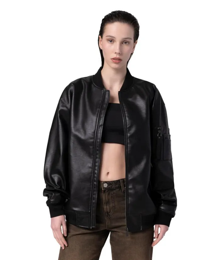 MenWomen JACKETS and FLEECE Vertere Berlin FAUX LEATHER BOMBER JACKET