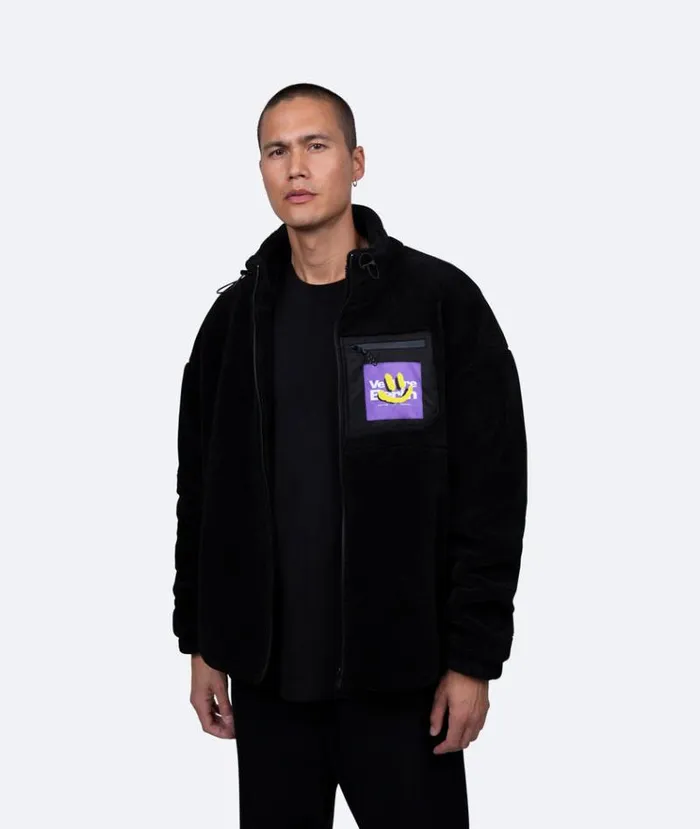 MenWomen JACKETS and FLEECE Vertere Berlin SMILE FOR ME SHERPA JACKET 8211 BLACK