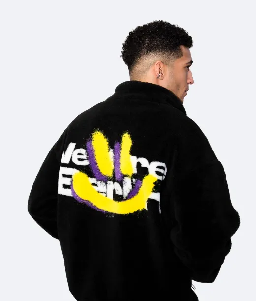 MenWomen JACKETS and FLEECE Vertere Berlin SMILE FOR ME SHERPA JACKET 8211 BLACK