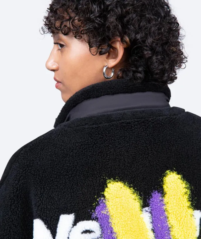 MenWomen JACKETS and FLEECE Vertere Berlin SMILE FOR ME SHERPA JACKET 8211 BLACK