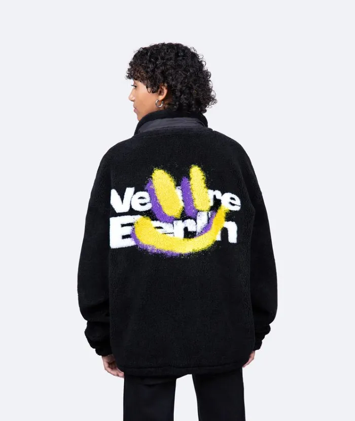 MenWomen JACKETS and FLEECE Vertere Berlin SMILE FOR ME SHERPA JACKET 8211 BLACK