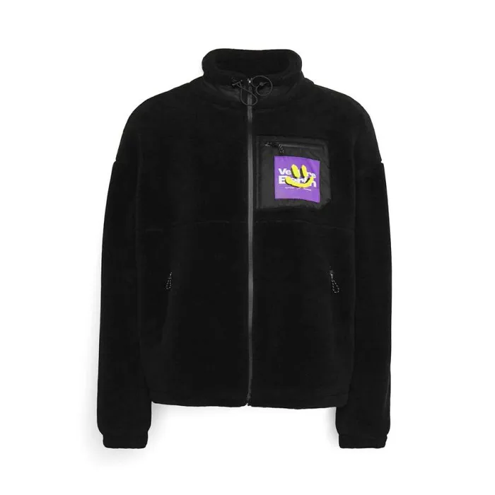 MenWomen JACKETS and FLEECE Vertere Berlin SMILE FOR ME SHERPA JACKET 8211 BLACK
