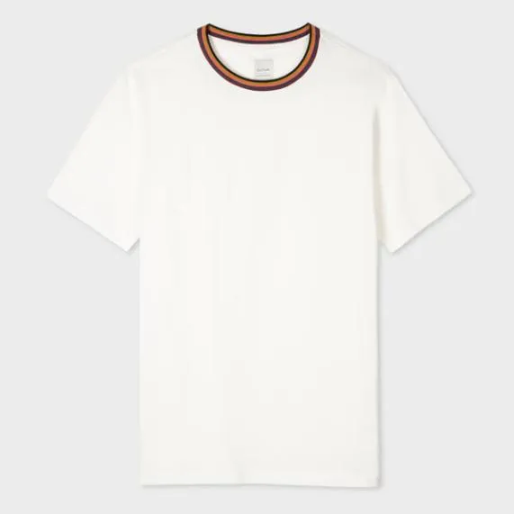 Mens 039Artist Stripe039 Collar TShirt Paul Smith TShirts