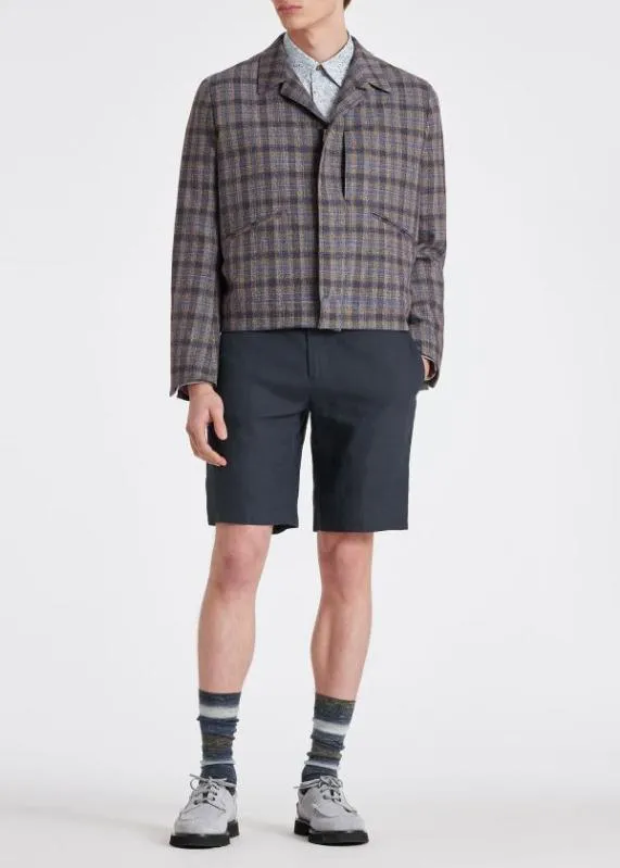 Mens 039Blurred Check039 Blouson Jacket Paul Smith Coats and Jackets