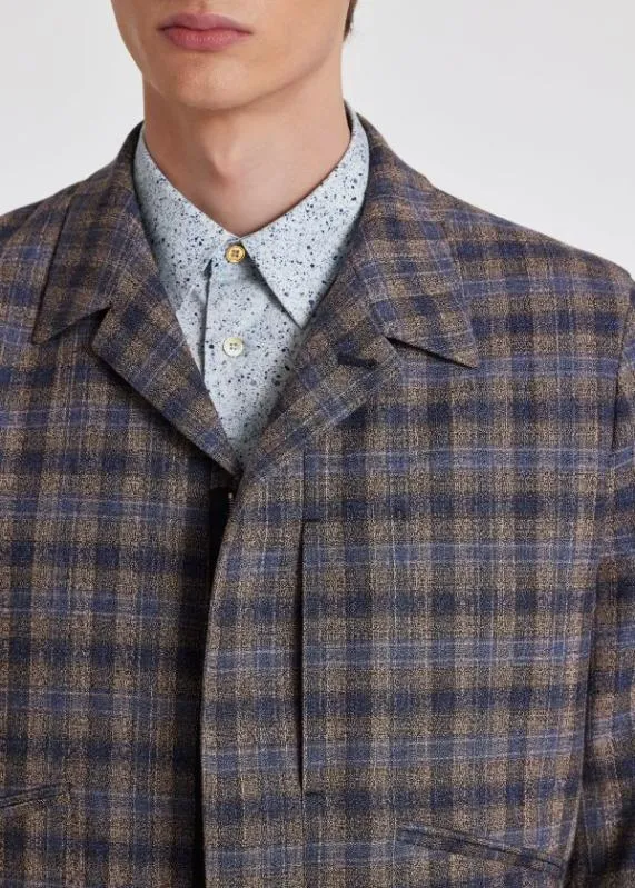 Mens 039Blurred Check039 Blouson Jacket Paul Smith Coats and Jackets Mens 039Blurred Check039 Blouson Jacket Paul Smith Coats and Jackets