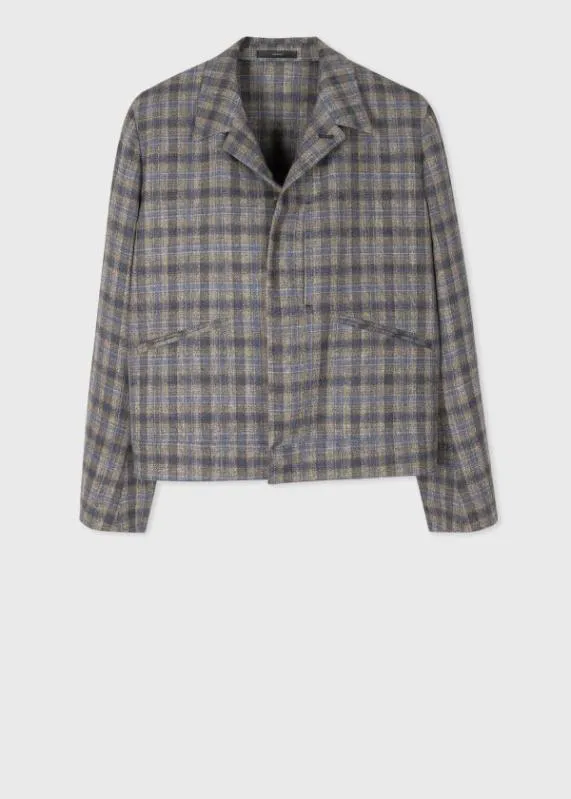 Mens 039Blurred Check039 Blouson Jacket Paul Smith Coats and Jackets Mens 039Blurred Check039 Blouson Jacket Paul Smith Coats and Jackets