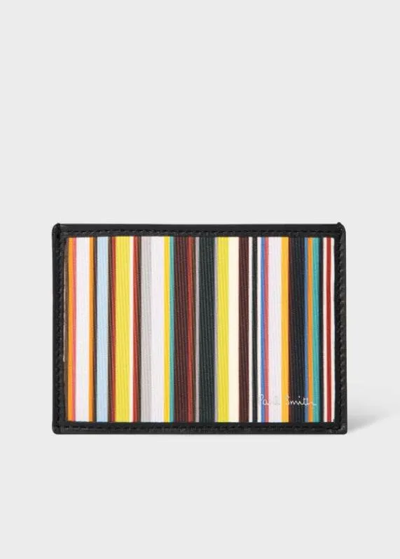 Mens 039Signature Stripe039 Credit Card Holder Paul Smith Wallets