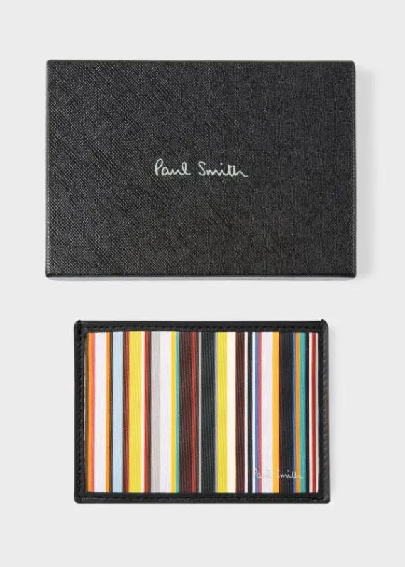 Mens 039Signature Stripe039 Credit Card Holder Paul Smith Wallets Mens 039Signature Stripe039 Credit Card Holder Paul Smith Wallets
