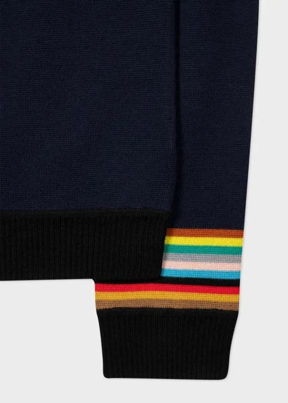 Mens 039Signature Stripe039 Merino Zip Cardigan Paul Smith Sweaters Mens 039Signature Stripe039 Merino Zip Cardigan Paul Smith Sweaters