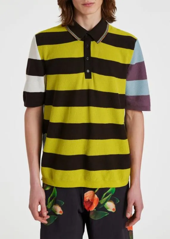 Mens ColourBlock Stripe Cotton Polo Shirt Paul Smith Polo Shirts Mens ColourBlock Stripe Cotton Polo Shirt Paul Smith Polo Shirts