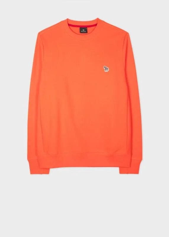 Mens Cotton Embroidered Zebra Logo Sweatshirt Paul Smith Sweatshirts and Hoodies
