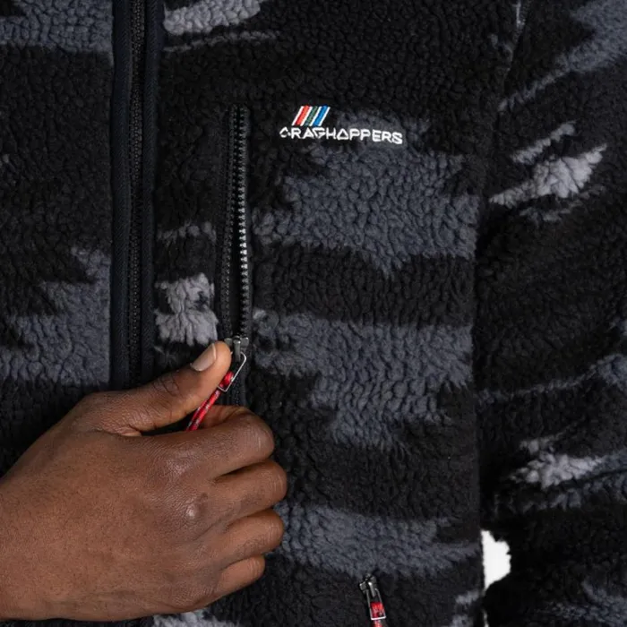 Mens Full Zip Fleece Craghoppers Nibo Insulating Jacket Dark Iron Print Mens Full Zip Fleece Craghoppers Nibo Insulating Jacket Dark Iron Print