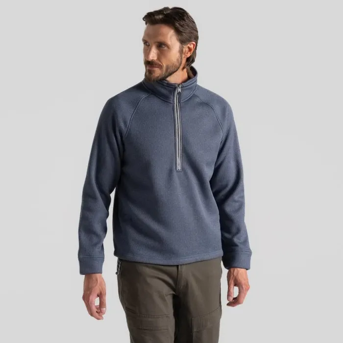 Mens Half Zip Fleece Craghoppers Belton Half Zip Fleece Blue Navy