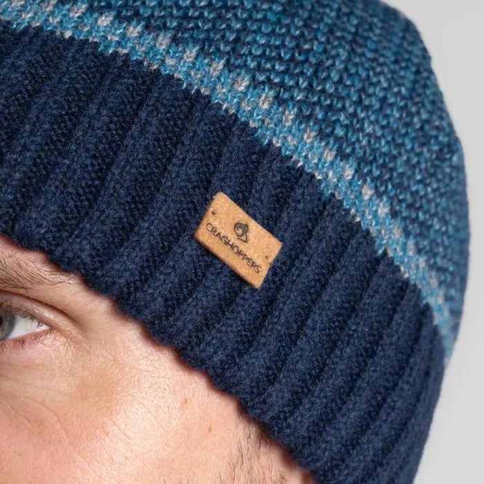 Mens Hats Craghoppers Forster Beanie Blue Navy Mens Hats Craghoppers Forster Beanie Blue Navy