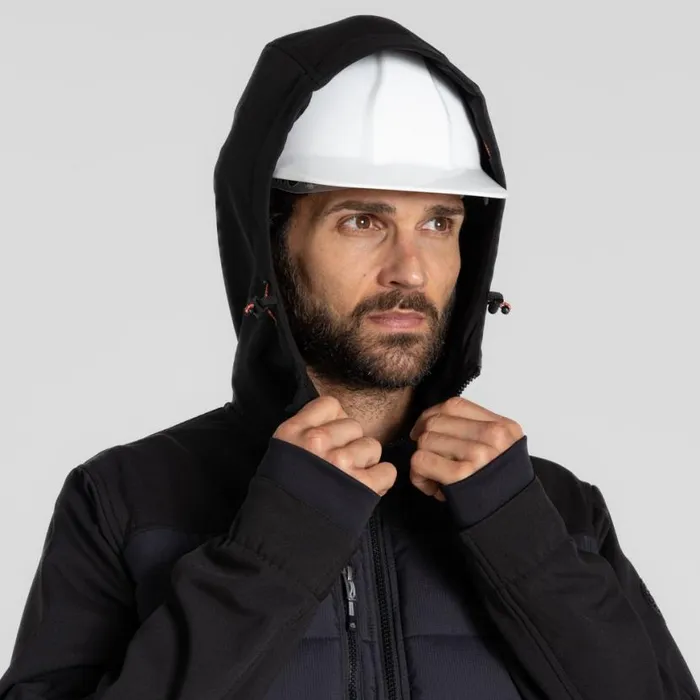 Mens Insulated Jackets Craghoppers Castleford Hybrid Workwear Jacket Black Mens Insulated Jackets Craghoppers Castleford Hybrid Workwear Jacket Black