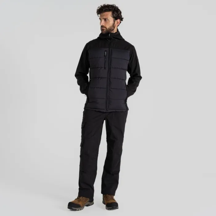 Mens Insulated Jackets Craghoppers Castleford Hybrid Workwear Jacket Black Mens Insulated Jackets Craghoppers Castleford Hybrid Workwear Jacket Black