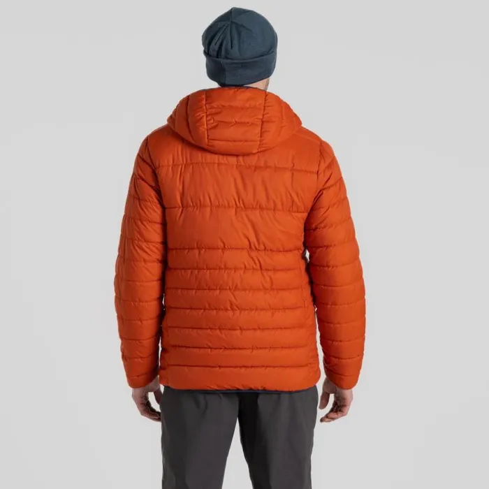 Mens Insulated Jackets Craghoppers Compresslite VIII Hooded Jacket Carnelian Orange Mens Insulated Jackets Craghoppers Compresslite VIII Hooded Jacket Carnelian Orange