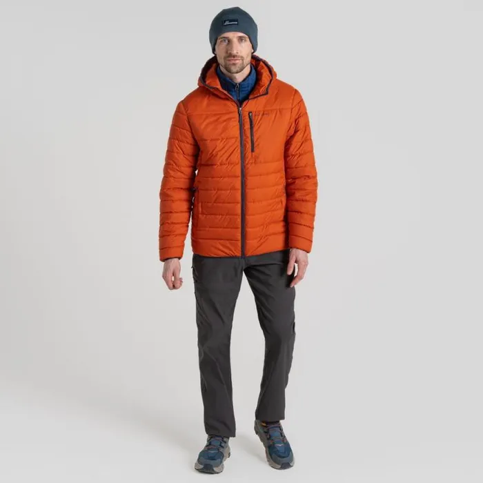 Mens Insulated Jackets Craghoppers Compresslite VIII Hooded Jacket Carnelian Orange Mens Insulated Jackets Craghoppers Compresslite VIII Hooded Jacket Carnelian Orange