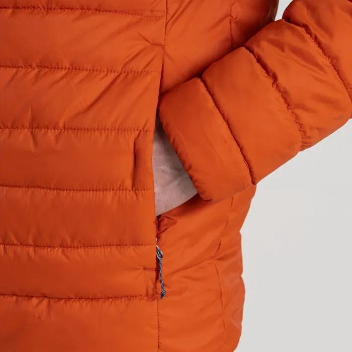 Mens Insulated Jackets Craghoppers Compresslite VIII Hooded Jacket Carnelian Orange Mens Insulated Jackets Craghoppers Compresslite VIII Hooded Jacket Carnelian Orange