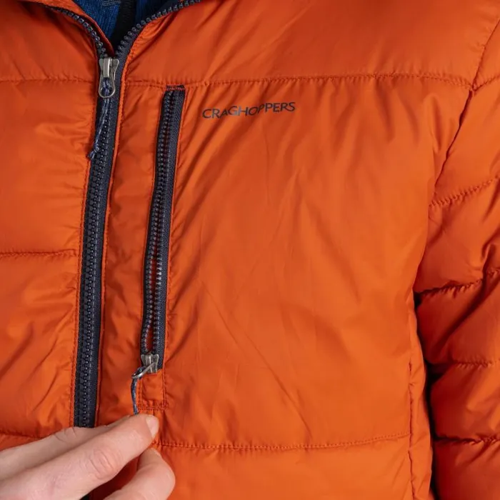 Mens Insulated Jackets Craghoppers Compresslite VIII Hooded Jacket Carnelian Orange Mens Insulated Jackets Craghoppers Compresslite VIII Hooded Jacket Carnelian Orange