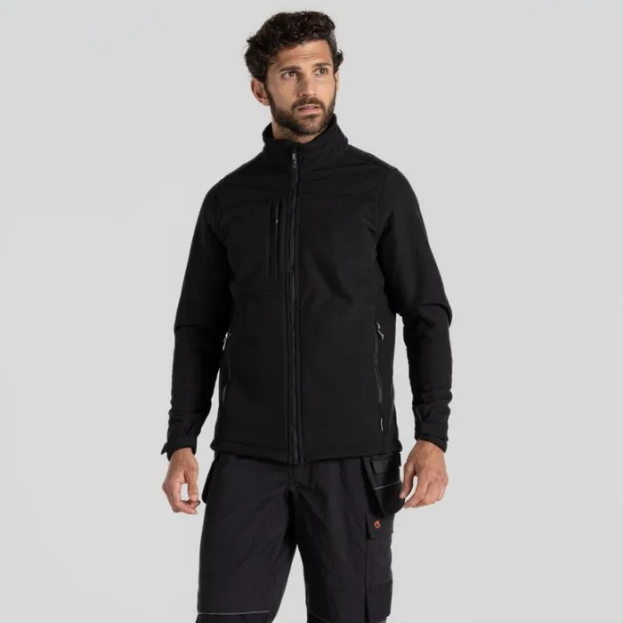 Mens Insulated Jackets Craghoppers Whitby Softshell Workwear Jacket Black
