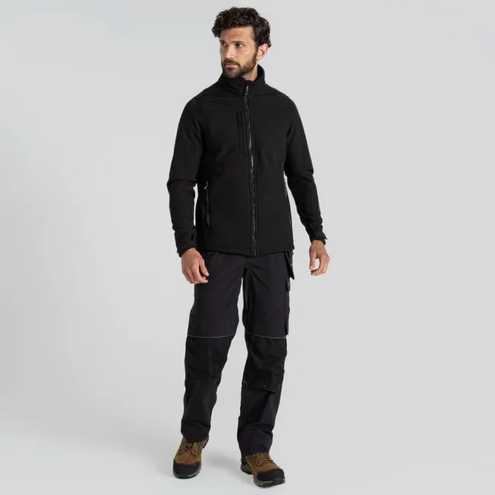 Mens Insulated Jackets Craghoppers Whitby Softshell Workwear Jacket Black Mens Insulated Jackets Craghoppers Whitby Softshell Workwear Jacket Black