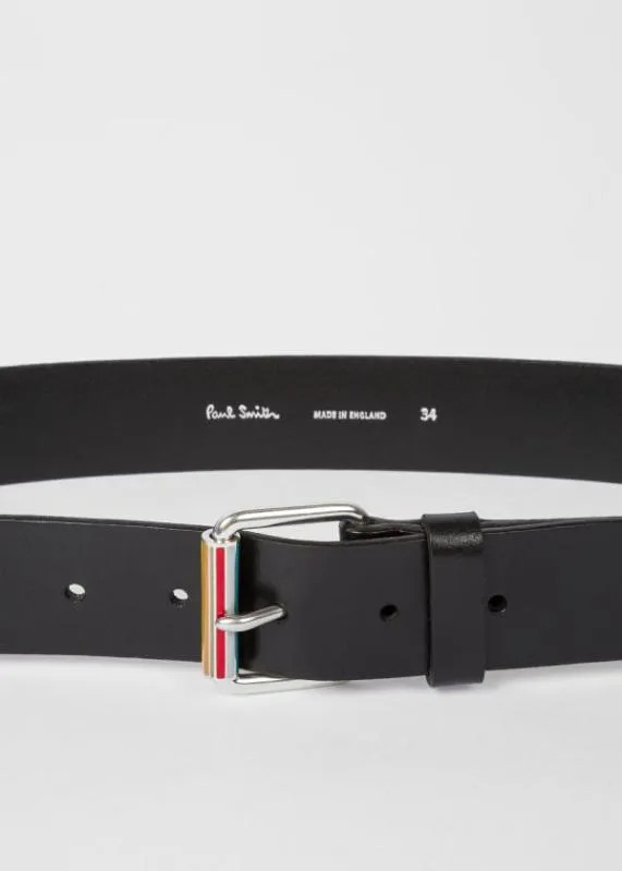 Mens Leather Belt With 039Signature Stripe039 Roller Paul Smith Belts Mens Leather Belt With 039Signature Stripe039 Roller Paul Smith Belts