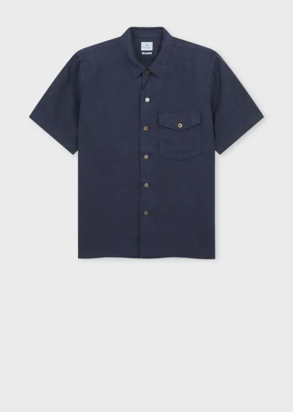 Mens Linen ShortSleeve Shirt Paul Smith Shirts