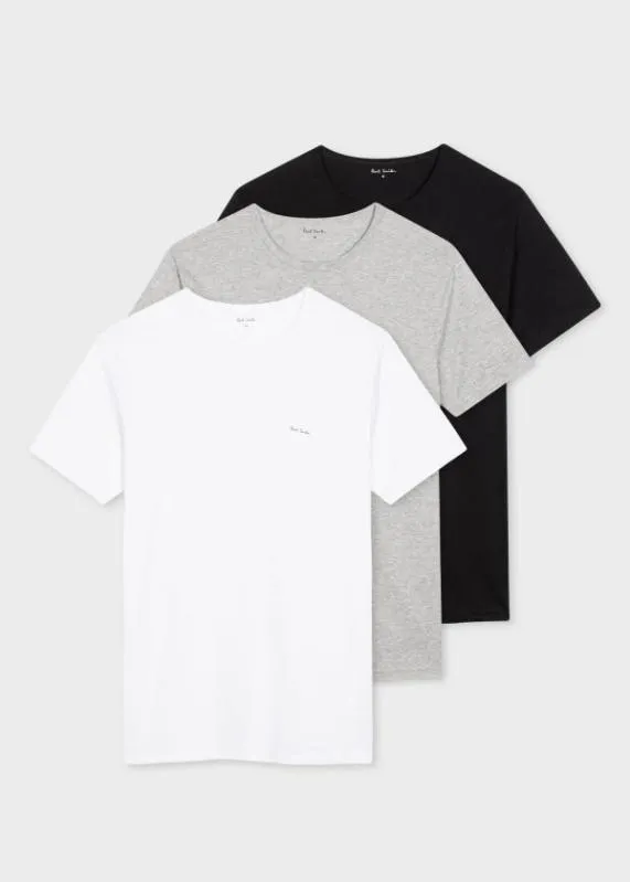 Mens Logo Cotton Lounge TShirts Three Pack Paul Smith Loungewear