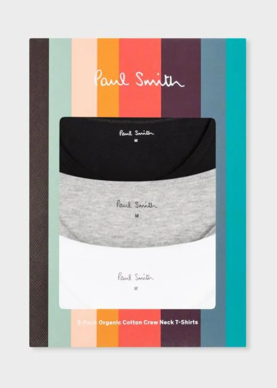 Mens Logo Cotton Lounge TShirts Three Pack Paul Smith Loungewear Mens Logo Cotton Lounge TShirts Three Pack Paul Smith Loungewear