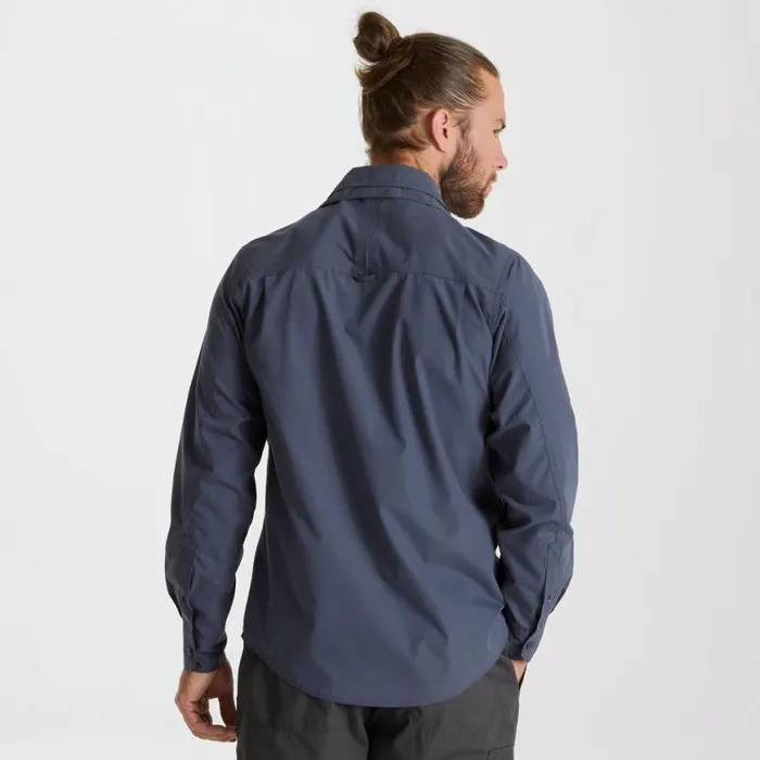Mens Long Sleeve Craghoppers Kiwi Long Sleeved Shirt Ombre Blue Mens Long Sleeve Craghoppers Kiwi Long Sleeved Shirt Ombre Blue