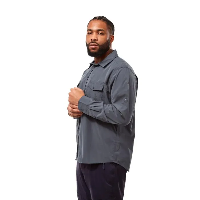 Mens Long Sleeve Craghoppers Kiwi Long Sleeved Shirt Ombre Blue Mens Long Sleeve Craghoppers Kiwi Long Sleeved Shirt Ombre Blue