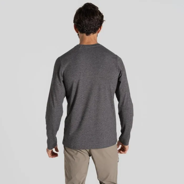 Mens Long Sleeve Craghoppers Nosilife Abel Long Sleeved TShirt Black Pepper Marl Mens Long Sleeve Craghoppers Nosilife Abel Long Sleeved TShirt Black Pepper Marl