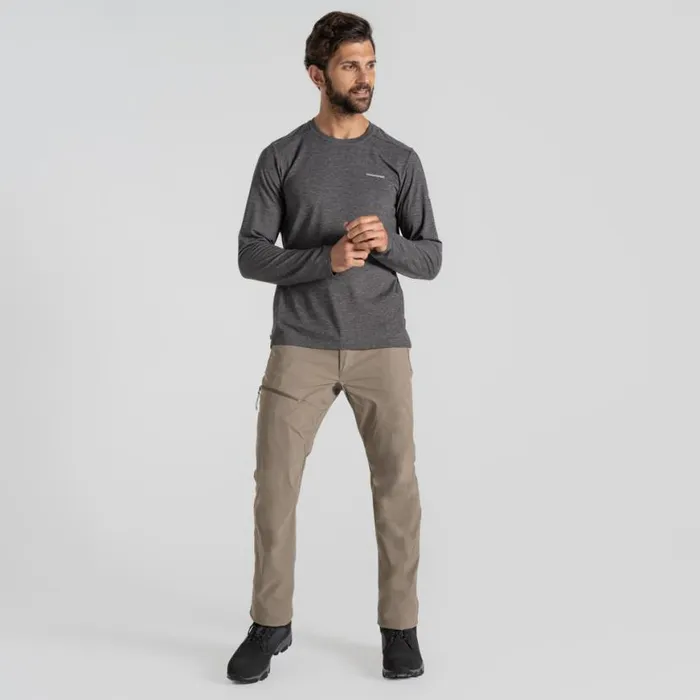 Mens Long Sleeve Craghoppers Nosilife Abel Long Sleeved TShirt Black Pepper Marl Mens Long Sleeve Craghoppers Nosilife Abel Long Sleeved TShirt Black Pepper Marl