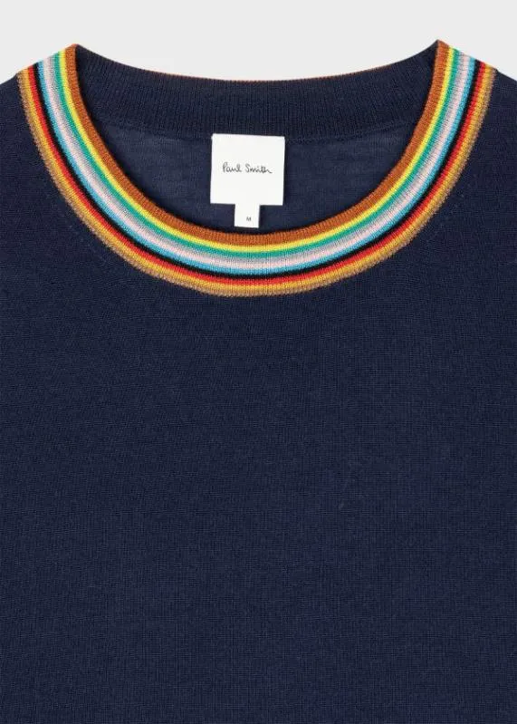 Mens Merino 039Signature Stripe039 Collar Sweater Paul Smith Sweaters Mens Merino 039Signature Stripe039 Collar Sweater Paul Smith Sweaters