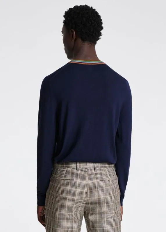 Mens Merino 039Signature Stripe039 Collar Sweater Paul Smith Sweaters Mens Merino 039Signature Stripe039 Collar Sweater Paul Smith Sweaters