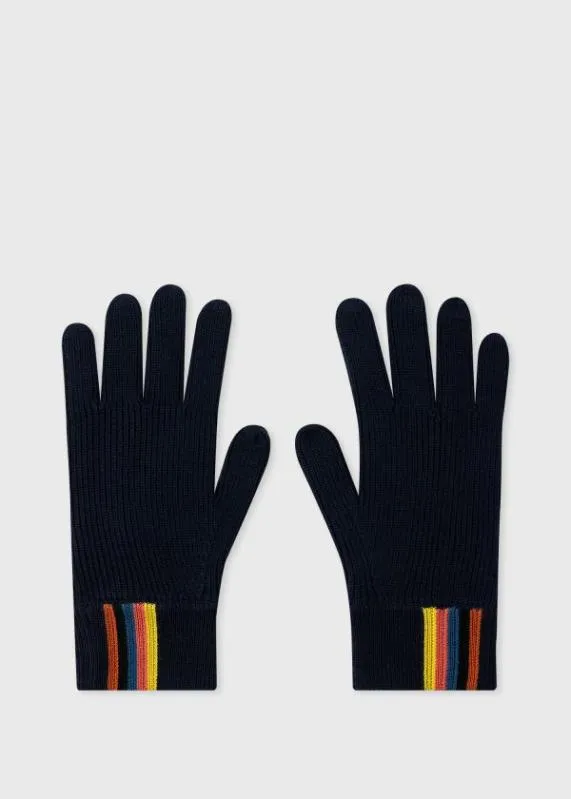 Mens Merino Wool 039Artist Stripe039 Gloves Paul Smith Hats and Gloves