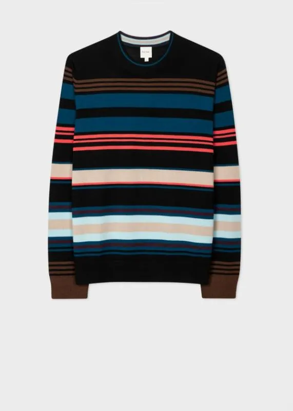 Mens Merino Wool Crew Neck Sweater Paul Smith Sweaters