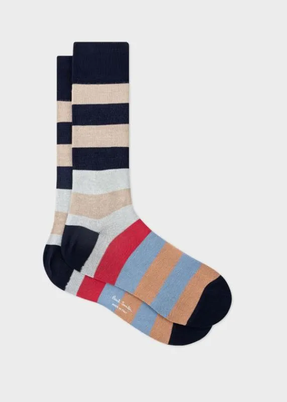 Mens MultiBlock Stripe Socks Paul Smith Socks