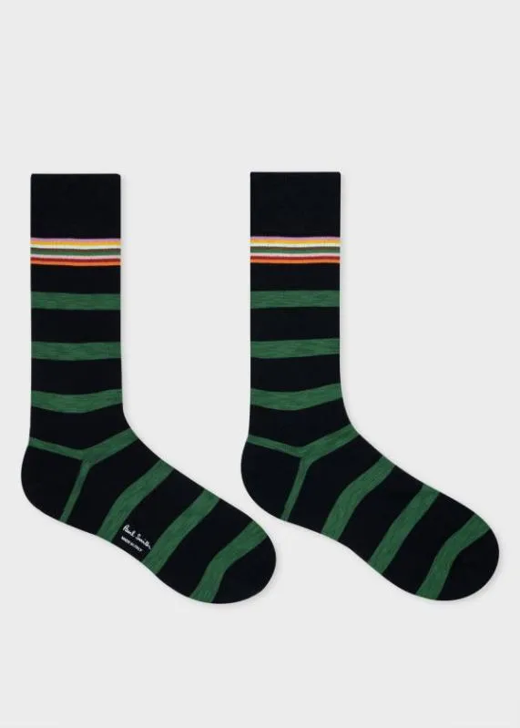 Mens Navy And Green Stripe Socks Paul Smith Socks Mens Navy And Green Stripe Socks Paul Smith Socks