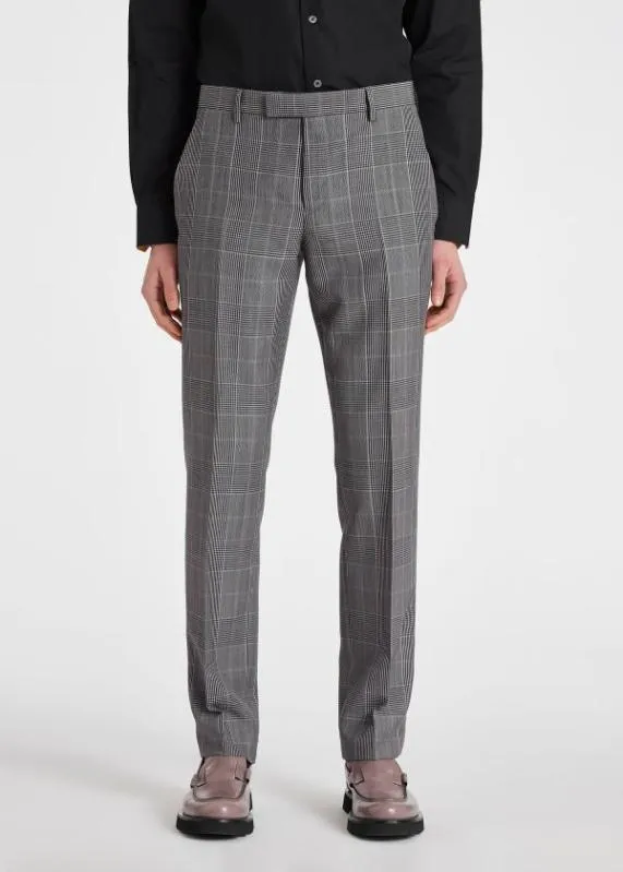 Mens Overdyed Check WoolMohair Straight Leg Pants Paul Smith Pants