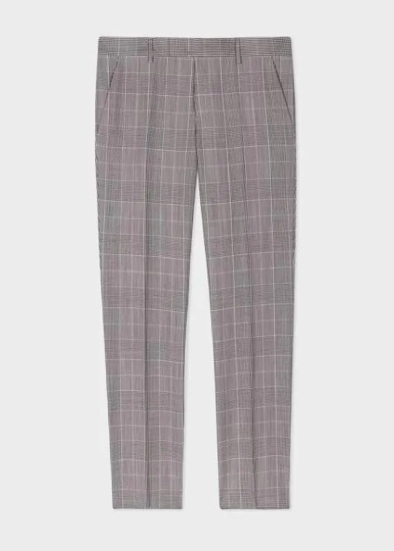 Mens Overdyed Check WoolMohair Straight Leg Pants Paul Smith Pants