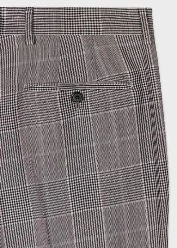 Mens Overdyed Check WoolMohair Straight Leg Pants Paul Smith Pants