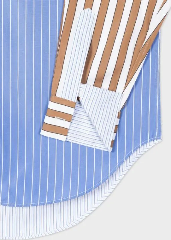 Mens Oversized MixUp Stripe Cotton Shirt Paul Smith Shirts Mens Oversized MixUp Stripe Cotton Shirt Paul Smith Shirts