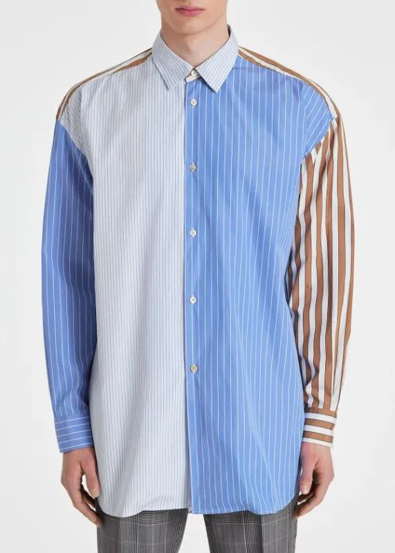 Mens Oversized MixUp Stripe Cotton Shirt Paul Smith Shirts Mens Oversized MixUp Stripe Cotton Shirt Paul Smith Shirts